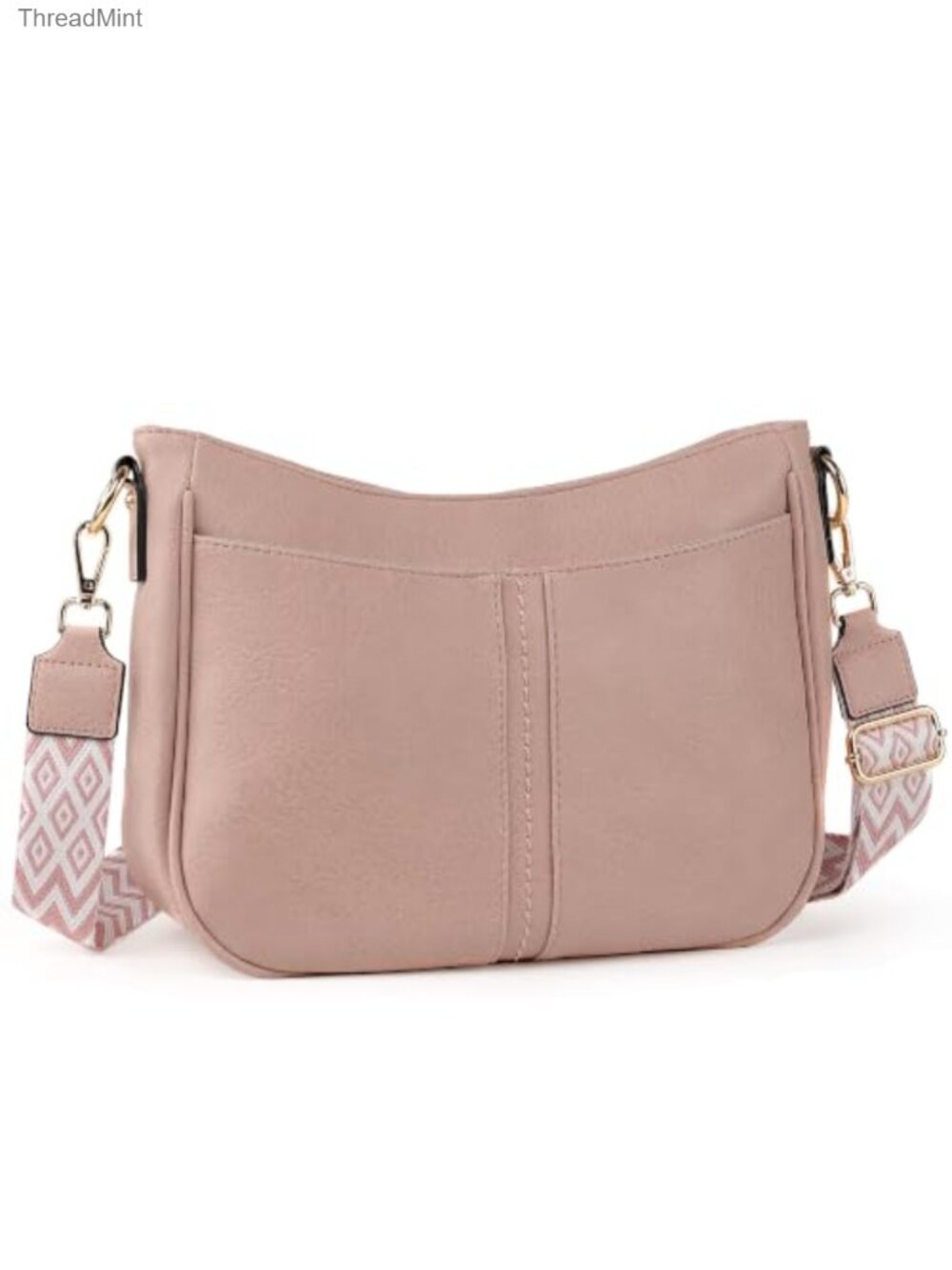 Vegan Leather Crossbody Purse with Adjustable Strap